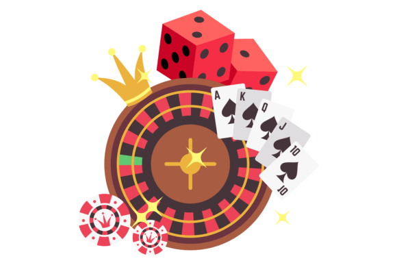 Casino Roulette & Gambling Dice Game Graphics for Local Branding