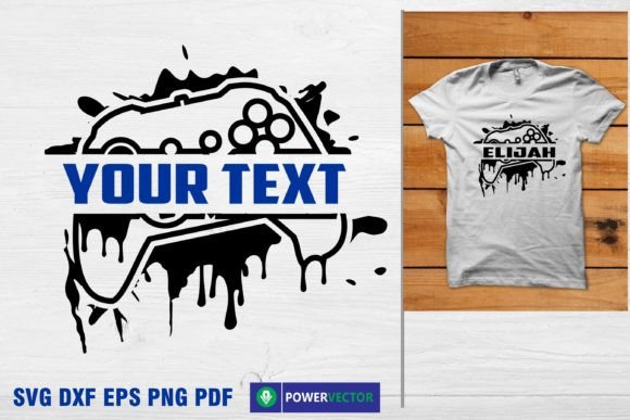 Dripping Video Game Controller Monogram: A Bold Graphic for Craft & Design Blogs