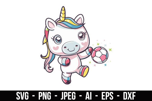 Fantasy Unicorn Football Game SVG Graphics for Branding & Marketing