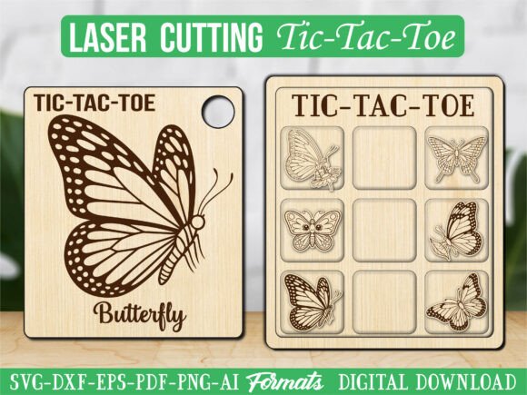 Flying Butterfly Tic Tac Toe Puzzle Game