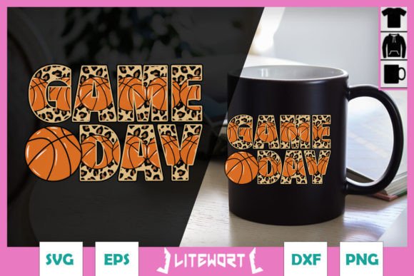 Game Day Leopard Basketball SVG for Crafts & Graphics Projects