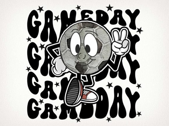 Game Day Soccer Retro Sublimation Graphics for Crafts & Branding