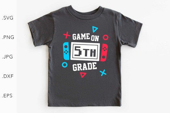 Game on 5th Grade SVG PNG – A Playful Graphic Template for Youthful Branding and Creative Packaging