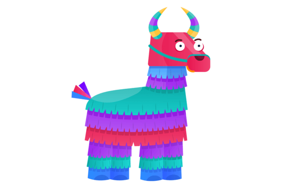 Hitting Game Toy. Mexican Carnival Carto – A Vibrant Illustration for Festive Branding