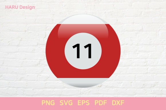 Pool Balls 11 Billiard Balls Table Game – A Craft-Friendly Graphic for Playful Branding and Visual Design