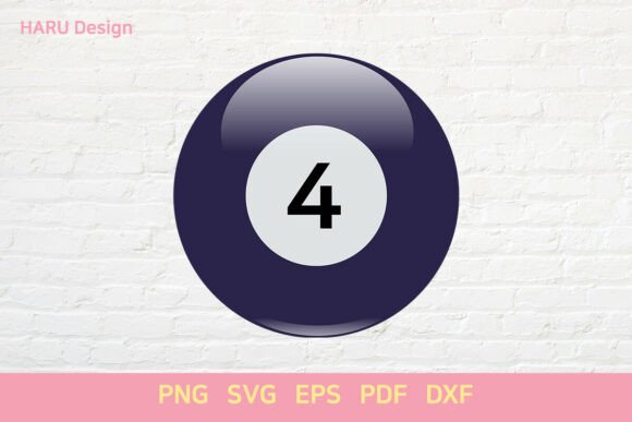 Pool Balls 4 Billiard Balls Table Game G – A Versatile Graphic Design Asset for Crafts & Branding