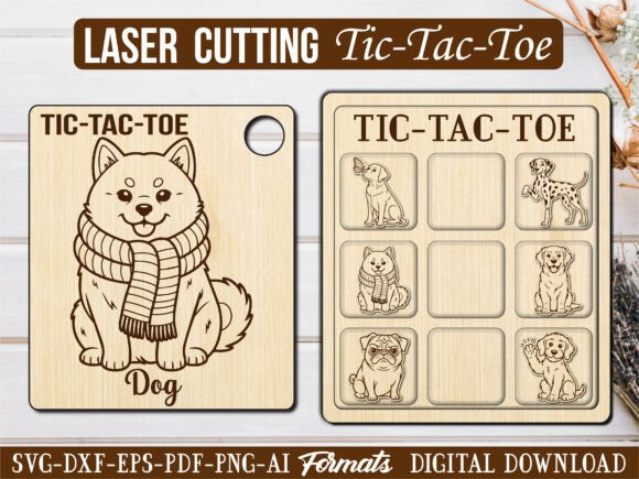 Puppy Baby Dog Tic Tac Toe Puzzle Game: A Playful Graphic for Local Business Branding