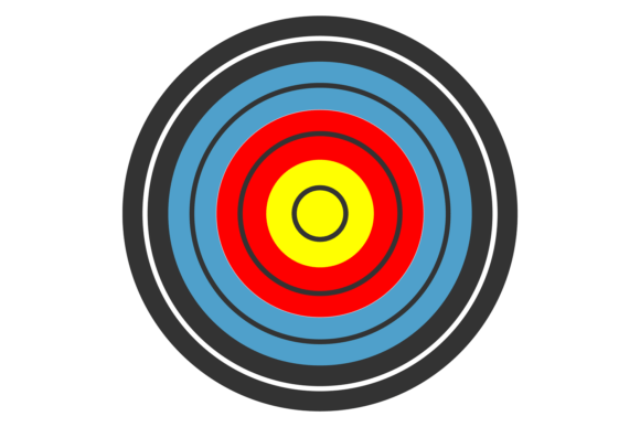 Shooting Game Round Target Board – A Sharp Graphic for Bold Branding and Illustrative Design