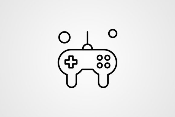 Vector Game Controller Line Icon Design – Perfect Graphics for Crafters & Etsy Sellers